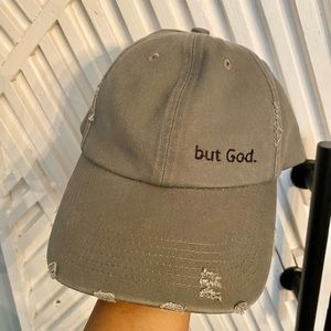 New Distressed Christian But God Ball Cap